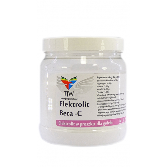TJW Elektrolit Beta-C 650g - sypka mieszanina elektrolitów,glukozy, witaminy C i betainy.